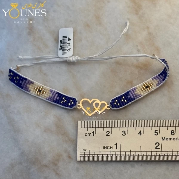 دستبند میوکی دوقلب طلا